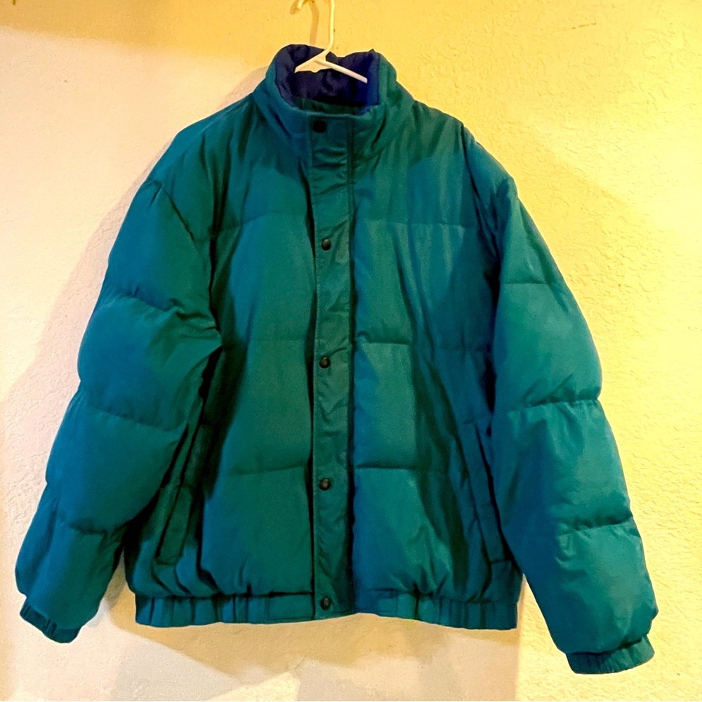 Lands’ End Men’s Goose down Puffer Jacket Size Large